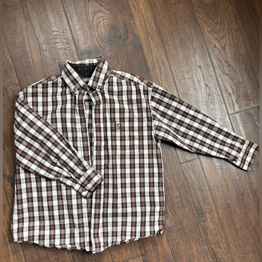 Kids Panhandle Checkered Shirt - Brown and White